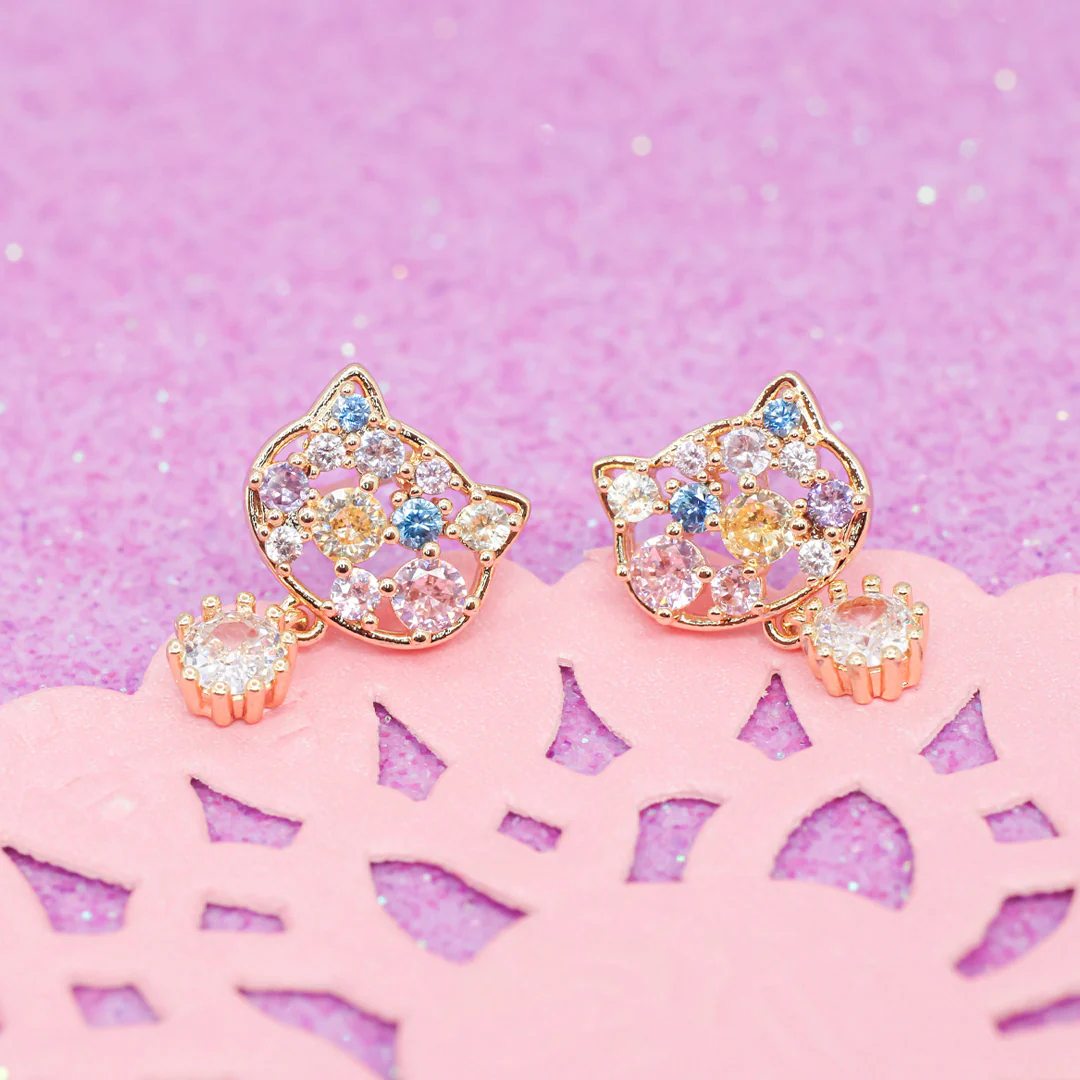 Aretes Sweet Cat con Zirconias - Image 5