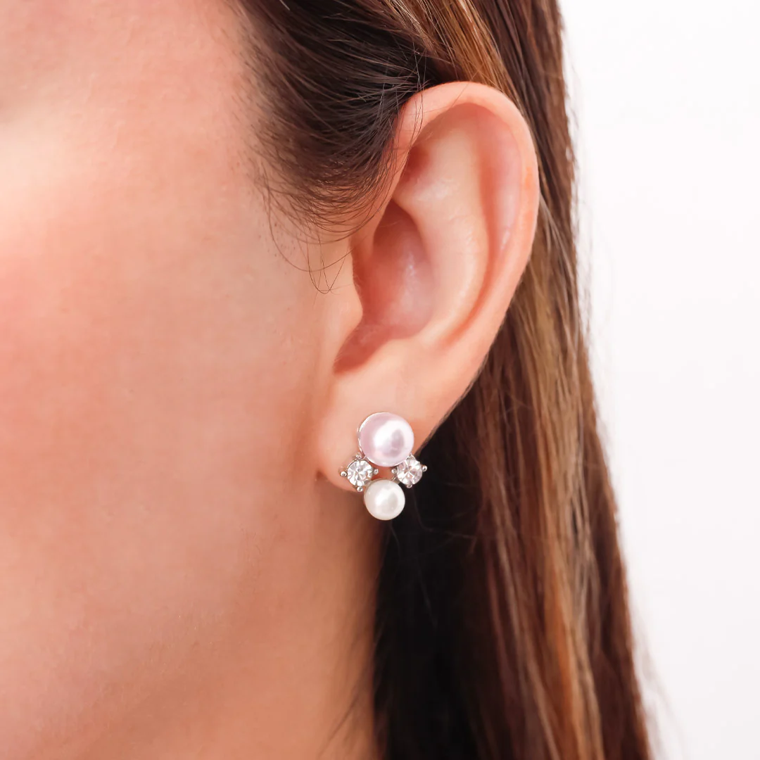 Aretes Perla Rosa & Blanca - Image 5