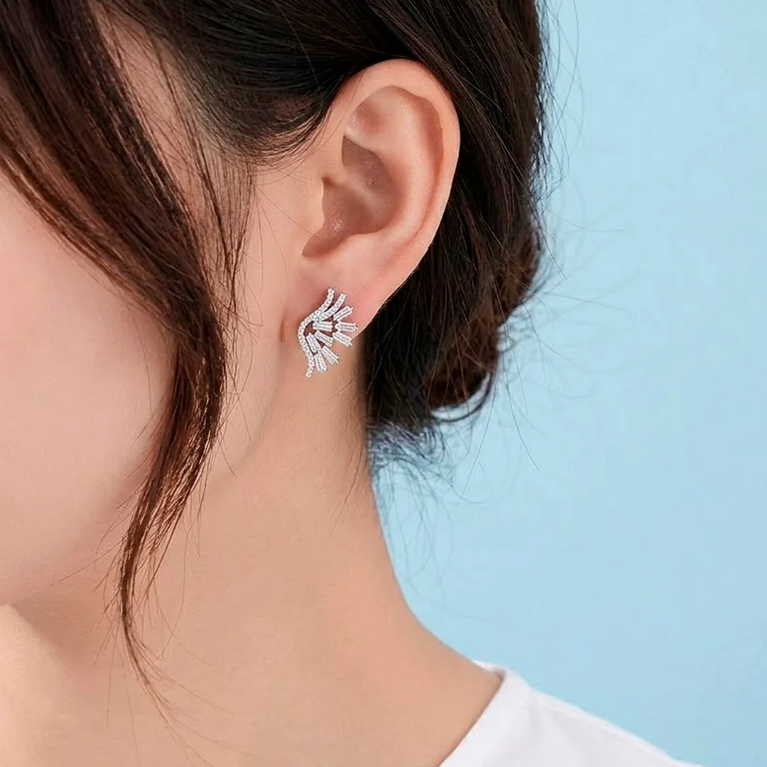 Aretes Wings Plateados - Image 2