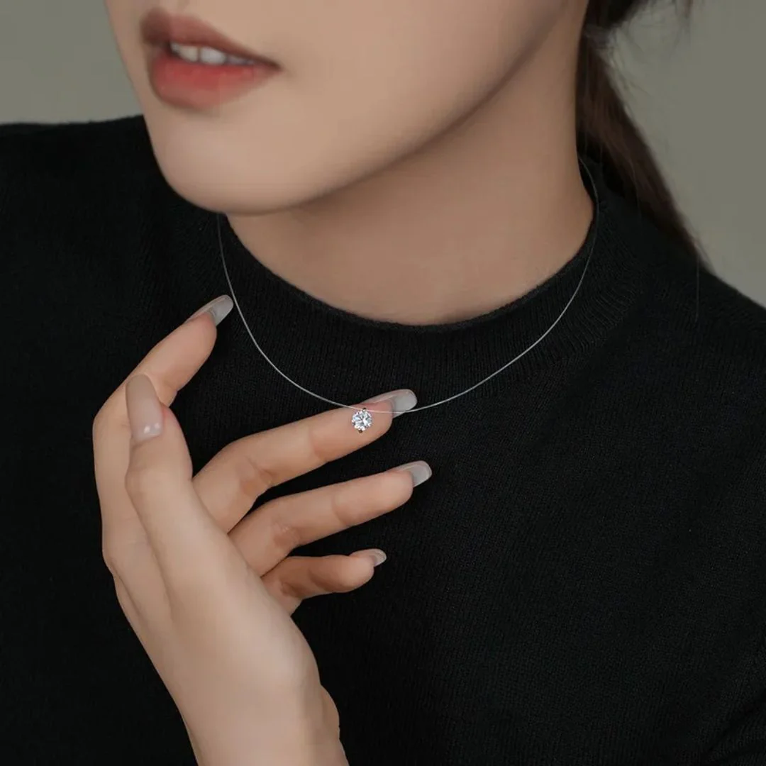 Collar Clear Crystal Plata S925 - Image 4