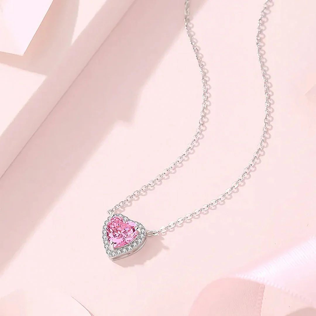 Collar Heart Pink Plata925 - Image 4