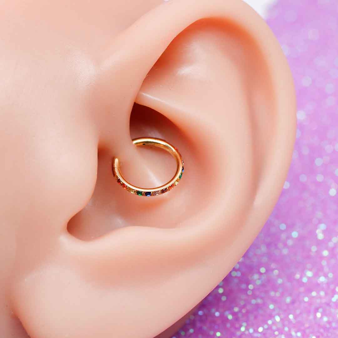 Piercing Aro Rainbow Glow Titanio - Image 5