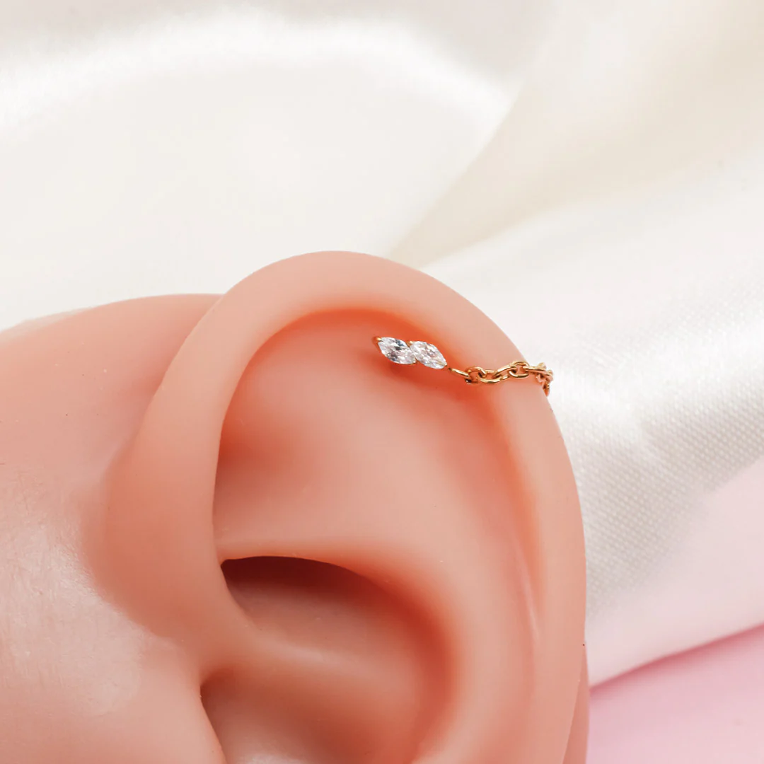 Piercing Cadena de Cristal Titanio - Image 3