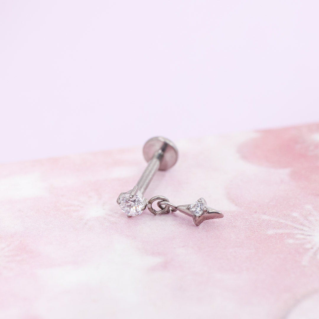 Piercing Diamond con Destello Colgante Titanio - Image 4