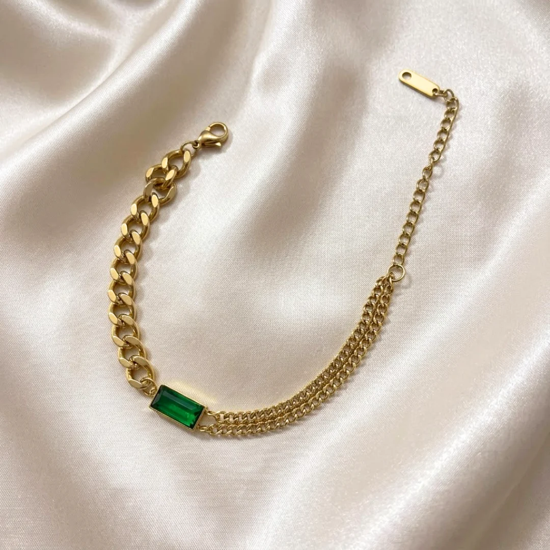 Pulsera Asimétrica Verde