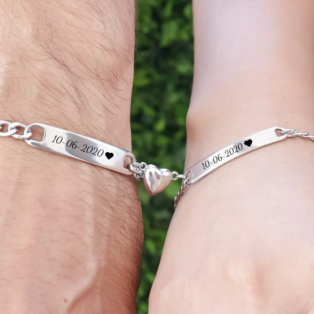 Pulseras de Pareja Together con Imán Personalizada - Image 5