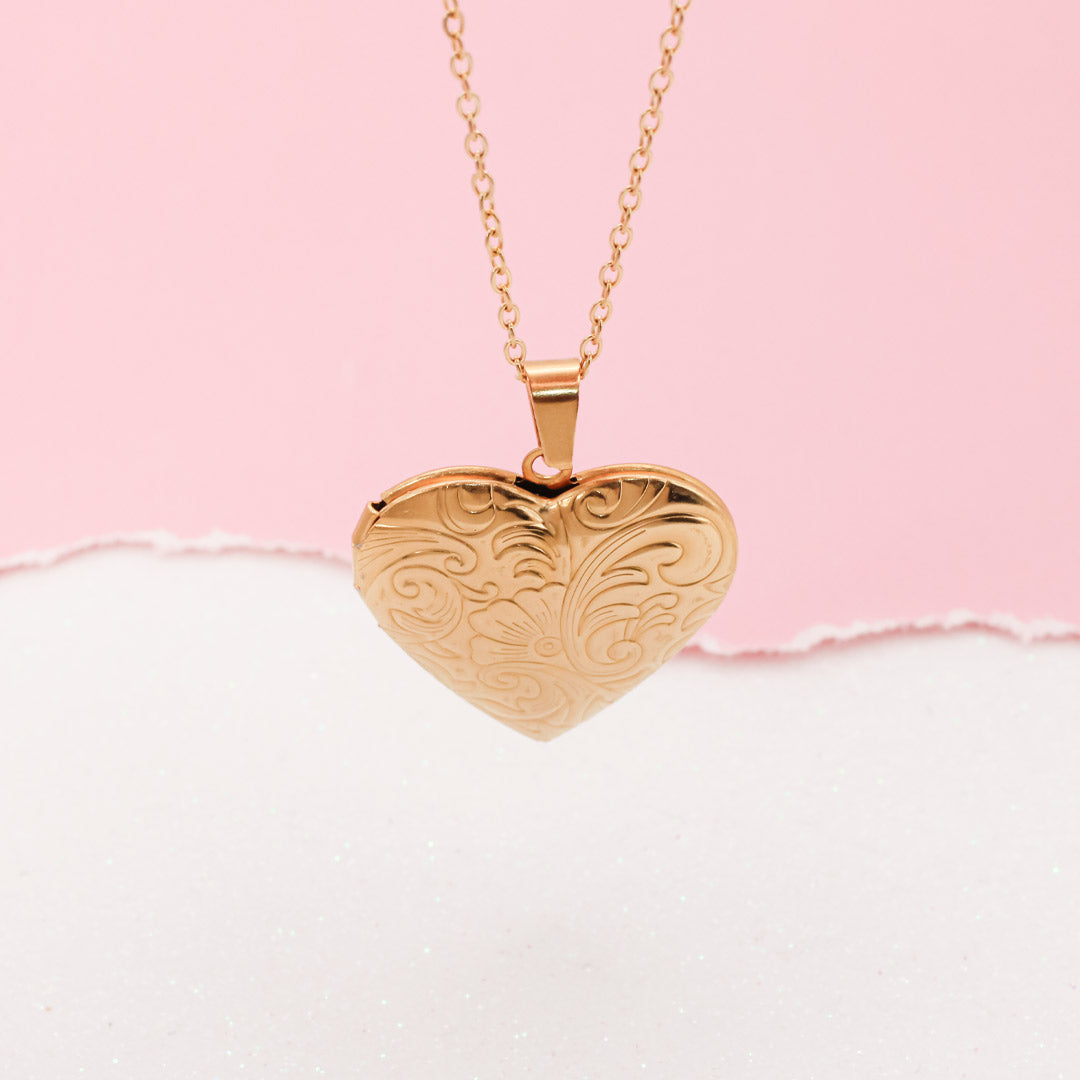 Relicario Heart Gold Personalizado Foto a Color - Image 7